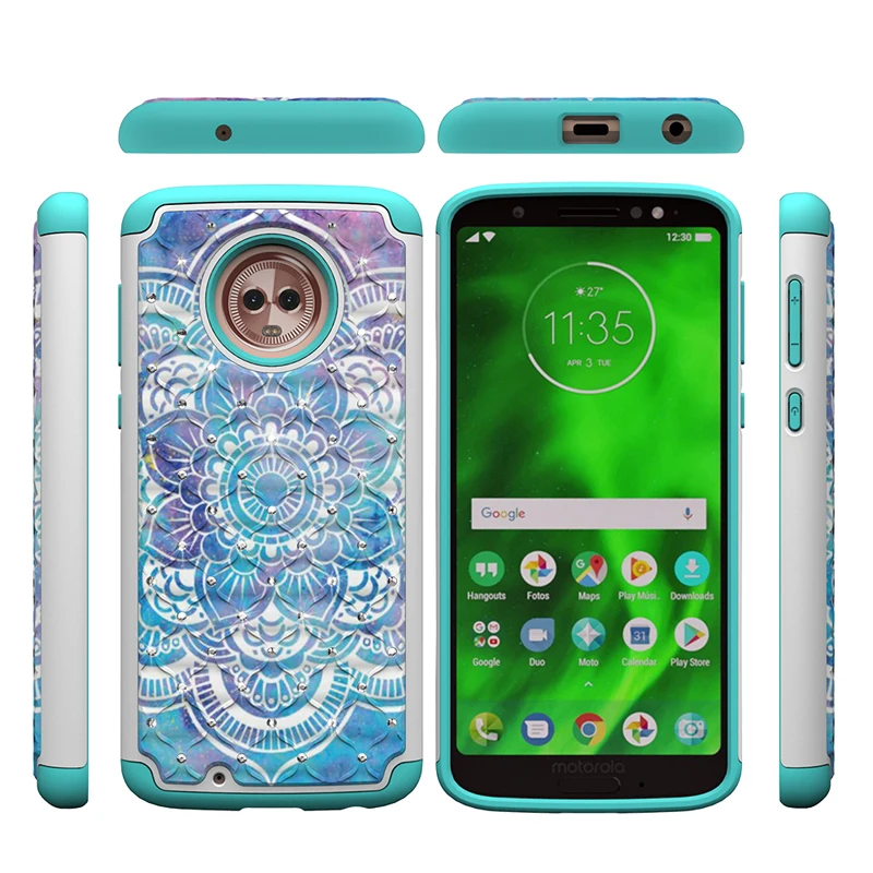 Чехол-бампер для Motorola Moto G6 G 6 гибридный противоударный чехол XT1925-10/-7 блестящий с