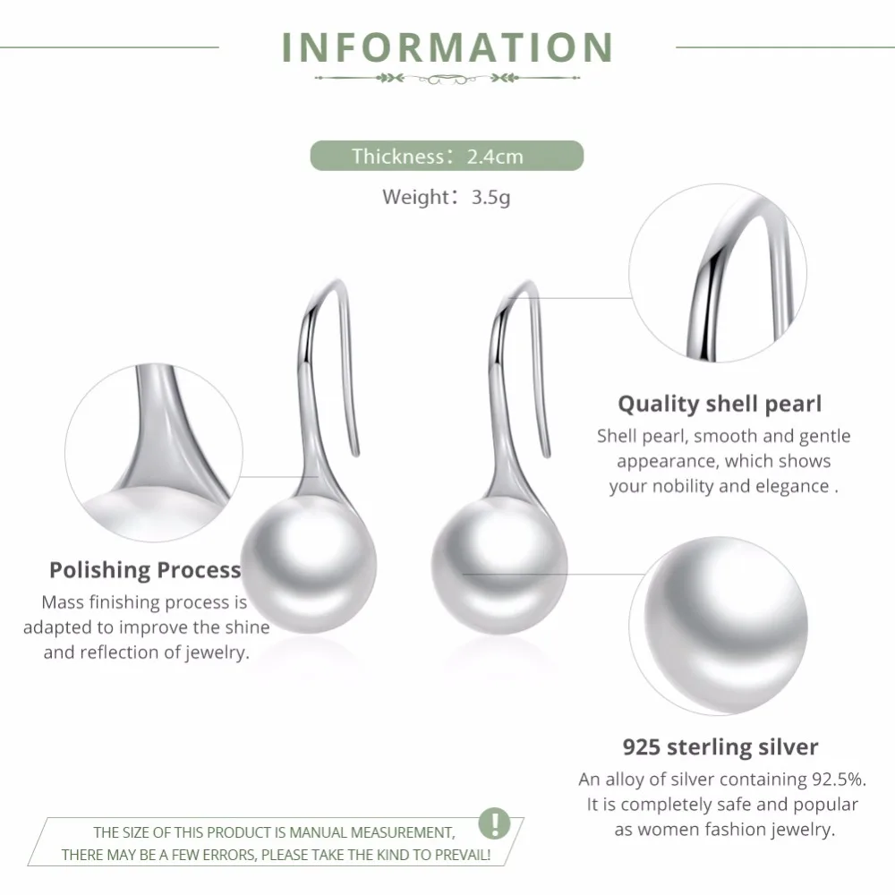 WOSTU New Fashion 100% 925 Sterling Silver Drop Earrings For Women Fine Jewelry Birthday Gift Girlfriend | Украшения и аксессуары