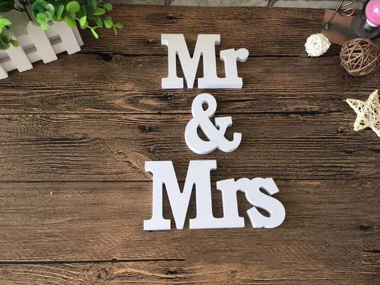 1 компл. Mr& Mrs ПВХ Свадебные decoraton письмо Craft Таблица Украшения украшения белый домашний стол деко
