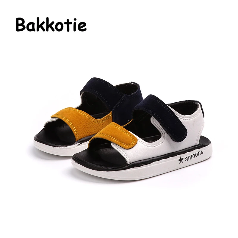 Bakkotie/Новинка 2019 года модные летние пляжные сандалии для маленьких мальчиков