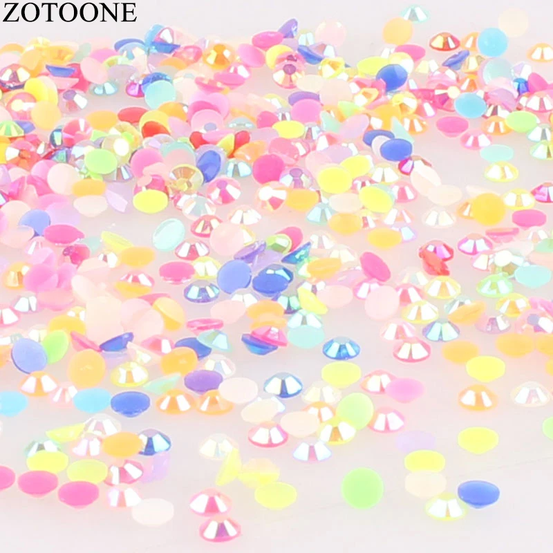ZOTOONE разные размеры 1000 шт./лот Стразы 3 5 мм красочные кристаллы и AB Камни клейкая