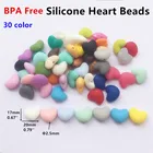 500 шт BPA бесплатно свободные силиконовые сердечки Детские Прорезыватели бусины пищевого класса DIY силиконовые Детские Соска-прорезыватель для зубов ожерелья игрушки аксессуары