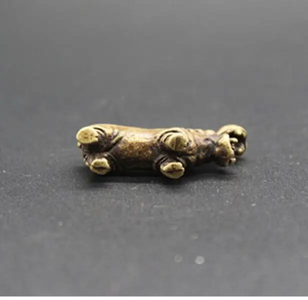 Copper Statue Chinese Pure brass hippopotamus small pendant | Дом и сад