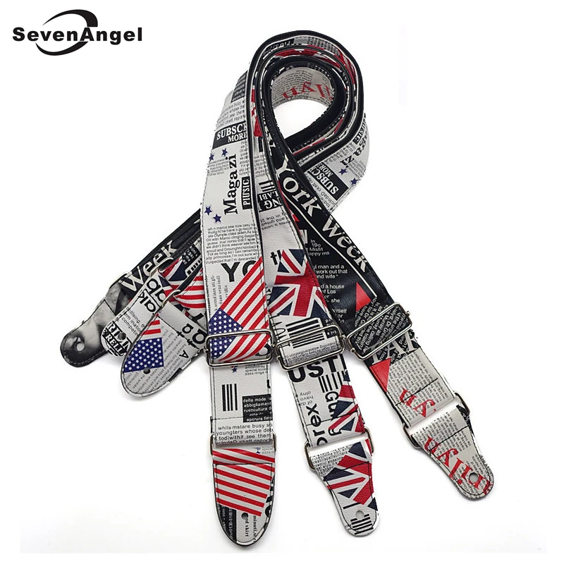 

Personality Guitar Strap Flag of the United Kingdom United States Durable Bass Electric Acoustic Guitar Belt