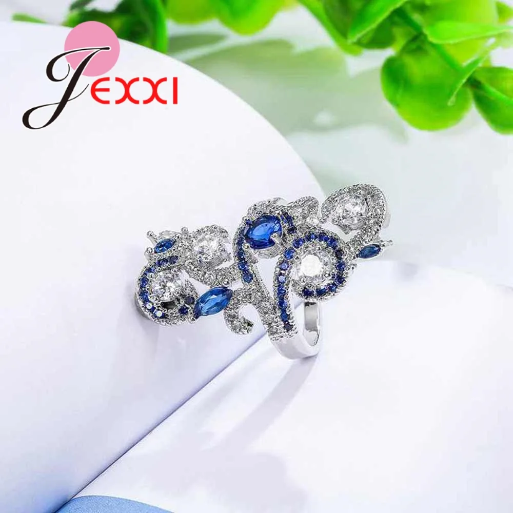 

Big Particular Flower Bague for Women Ladies Sweet Birthday Gift Hot Sale 925 Sterling Silver Bijoux for Anniversary