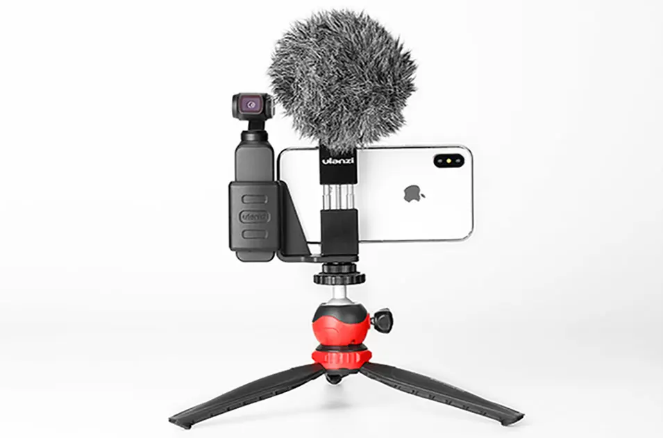Ulanzi OP-1 для DJI Osmo, Карманный держатель для мобильного телефона, 1/4, набор для крепления из АБС-пластика+ алюминия, портативный мини-карданный кронштейн для камеры с фиксированной подставкой