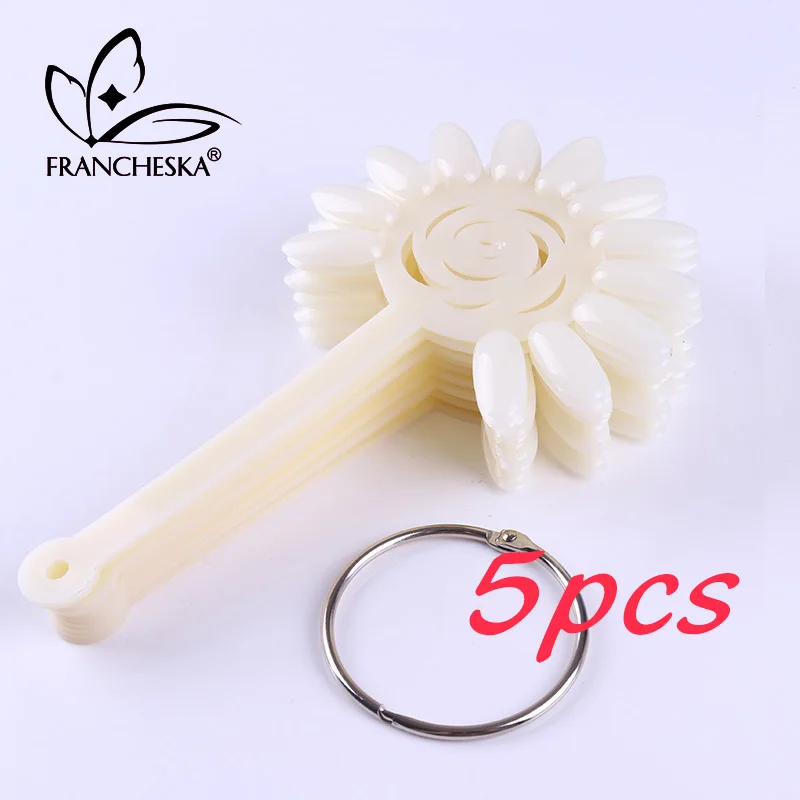 5pcs Nature Nail Tip Francheska ногтей советы ложная Палитра-дисплей для ногтей Гель-лак полка карта палитра лак практика цвет доска Маникюр Инструмент - Цвет: 5pcs Nature Nail Tip