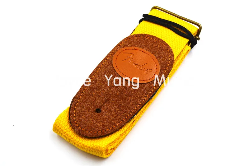 Акустической Гитары Ремень Нейлон Кожа Заканчивается Желтый Бесплатная