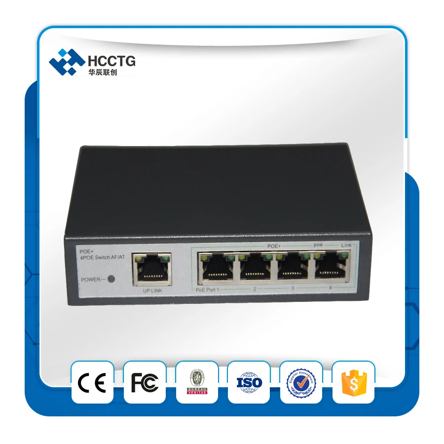 

Высококачественный коммутатор сети Ethernet с разными функциями светодиодного дисплея, 4 порта