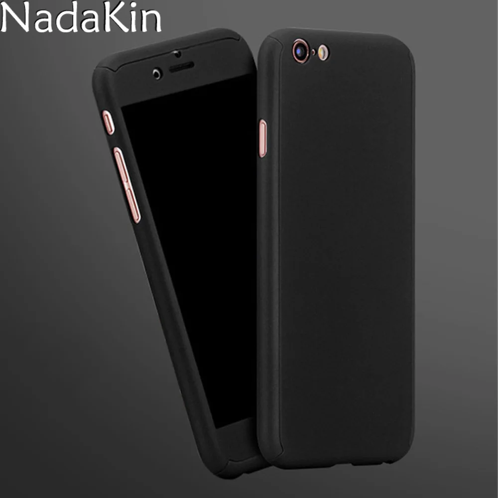 Защитный однотонный жесткий чехол на 360 градусов для Xiaomi Redmi 6A 3S S2 Note 7 4 4X 5 Plus 5A Prime 6