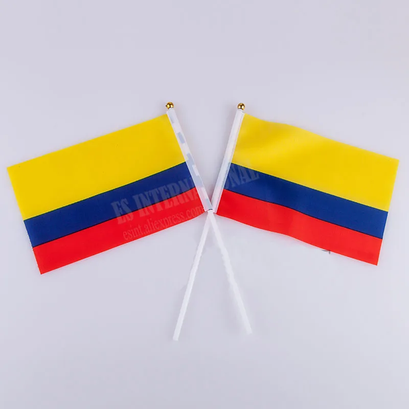 

Columbia Hand Flag National Hand Flag 14*21cm Polyester Small Size Flying Banner Custom Hand flag American
