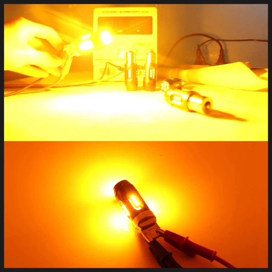 Светодиодная лампа T20 LED 7440 W21W W21/5W 18 led Canbus Free 1156 BAU15S PY21W BA15S P21W светодиодная для