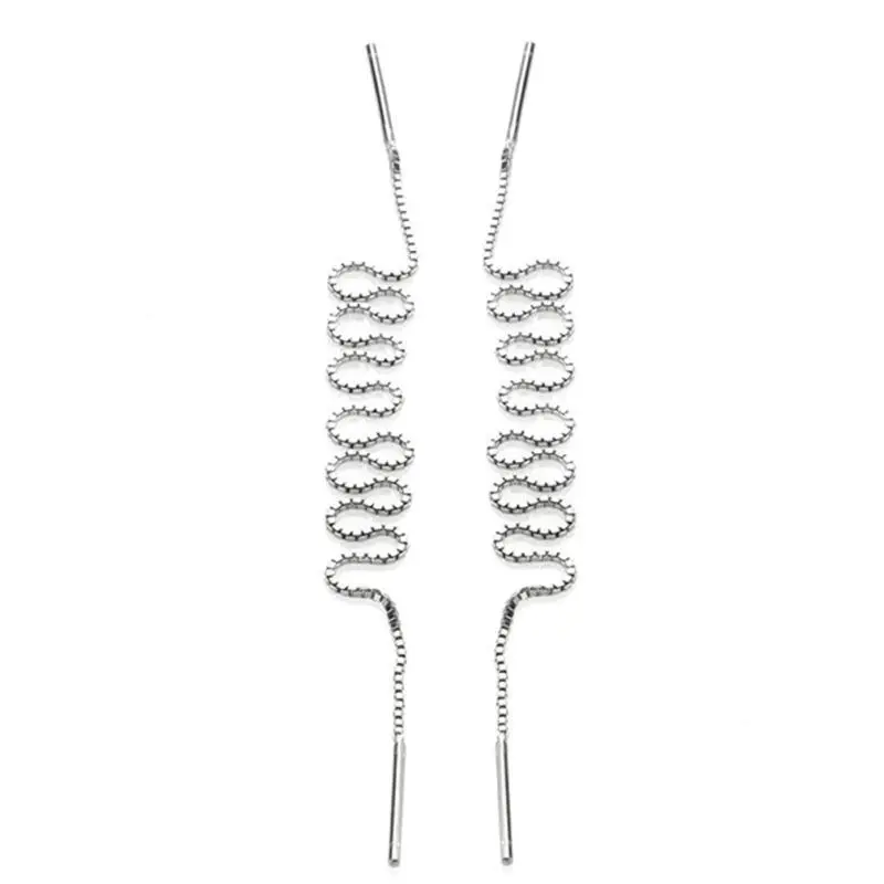 Модные женские серебряные длинные серьги модные ювелирные изделия