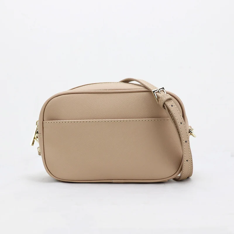 Nude smaller Monogrammed модный из кусочков кожи женская сумка через плечо с клапаном женская маленькая квадратная сумка через плечо saffiano Кожаная сумка-мессенджер - Цвет: Nude smaller
