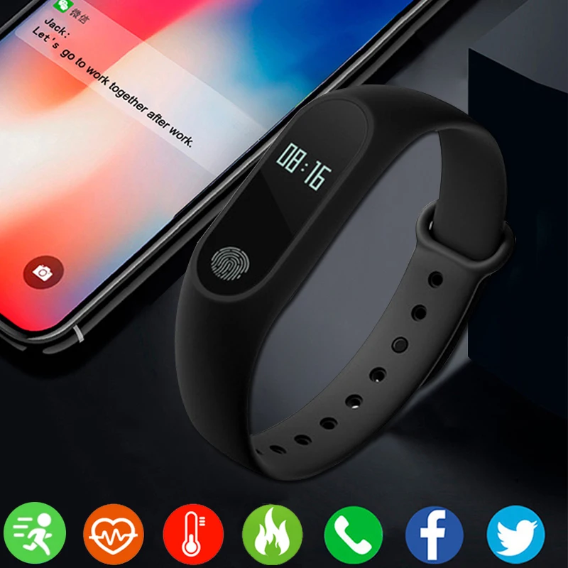 Спортивные Смарт часы браслет для мужчин и женщин Smartband Android IOS фитнес трекер