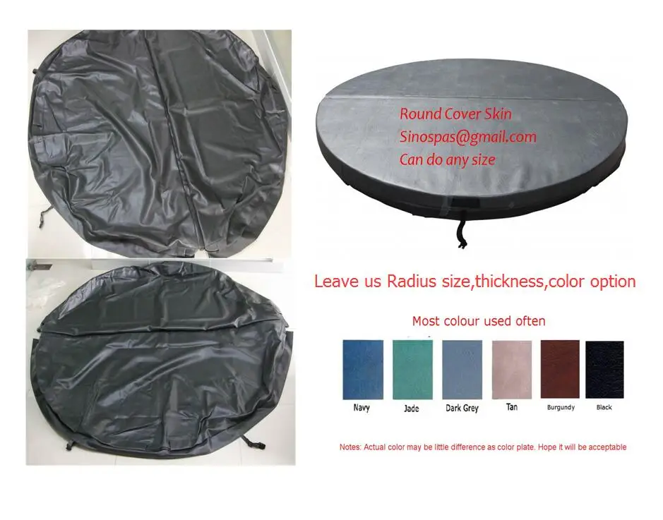 

Round hot tub cover leather Diameter 2000mm 10cm thickness can do any other size for swim pool spa