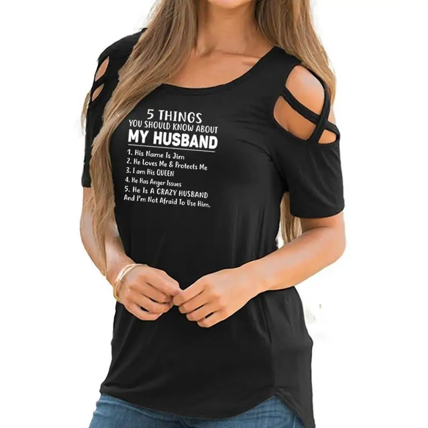 

New Fashion Bandage Off Shoulder Letters Print T-Shirt For Women Plus Size T-Shirt Women Female Cute Off The Shoulder Tops