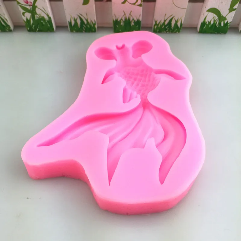 Силиконовые 3D золотые рыбки силиконовые инструменты для выпечки прочные