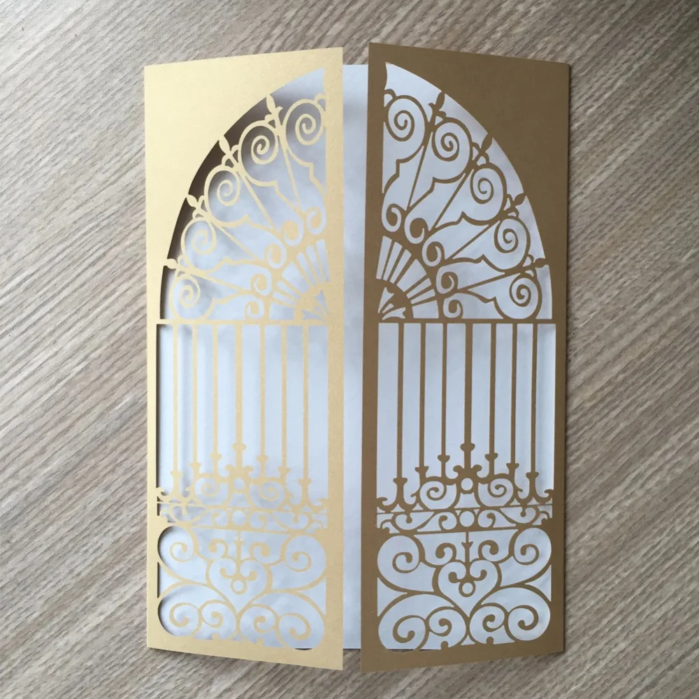 Блестящие бумажные открытки для приглашений на свадьбу 50 шт. | Дом и сад