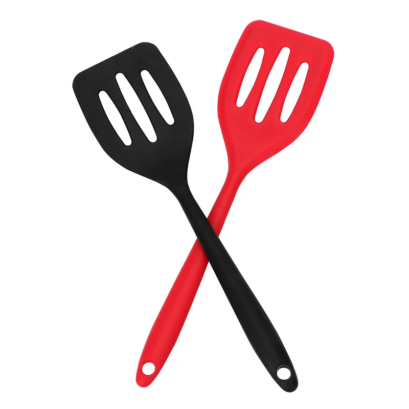

Food Grade Heat Proof Non Stick Shovel Black and Red Silicone Spatula for Cooking Utensils Kitchen Supplies Tool Dishwasher Safe