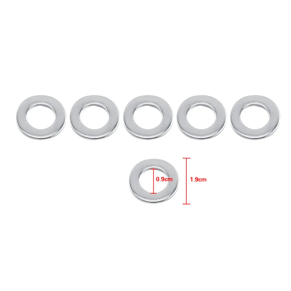 100 шт./лот 304 шайбы из нержавеющей стали Метрическая плоская шайба набор для