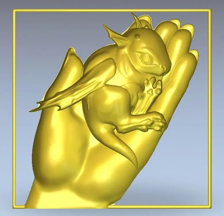 

3d model relief for cnc in STL file dragon_2