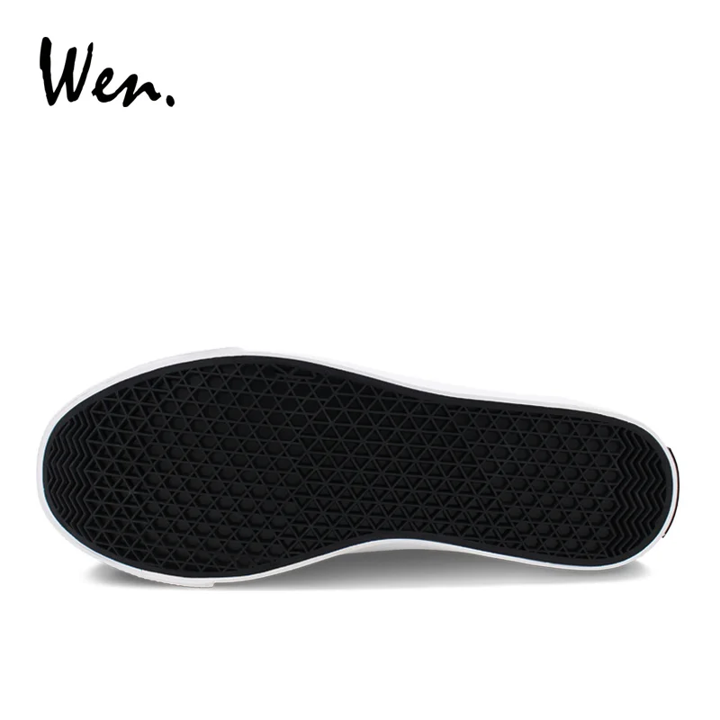 

Wen Design Elephant Ethnic Style Casual Shoes White Womens Mens Canvas Sneaker High Top Flat-soled Man Girl Student Shoes