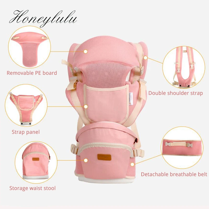 Слинг для новорожденных Honeylulu со съемной спинкой дышащая сетчатая слинг детей
