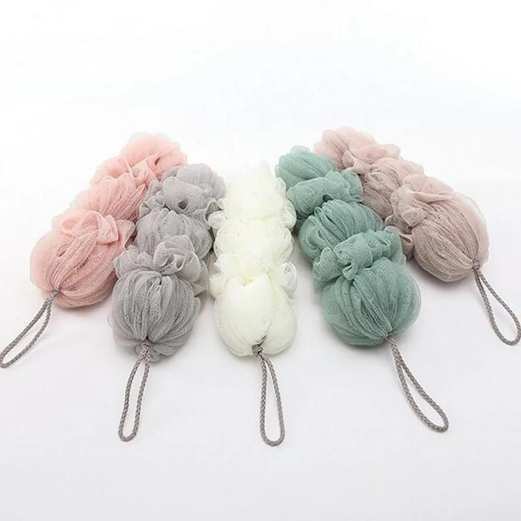 Длинная губка для душа Loofah отшелушивающий сетчатый шарик премиум класса простой