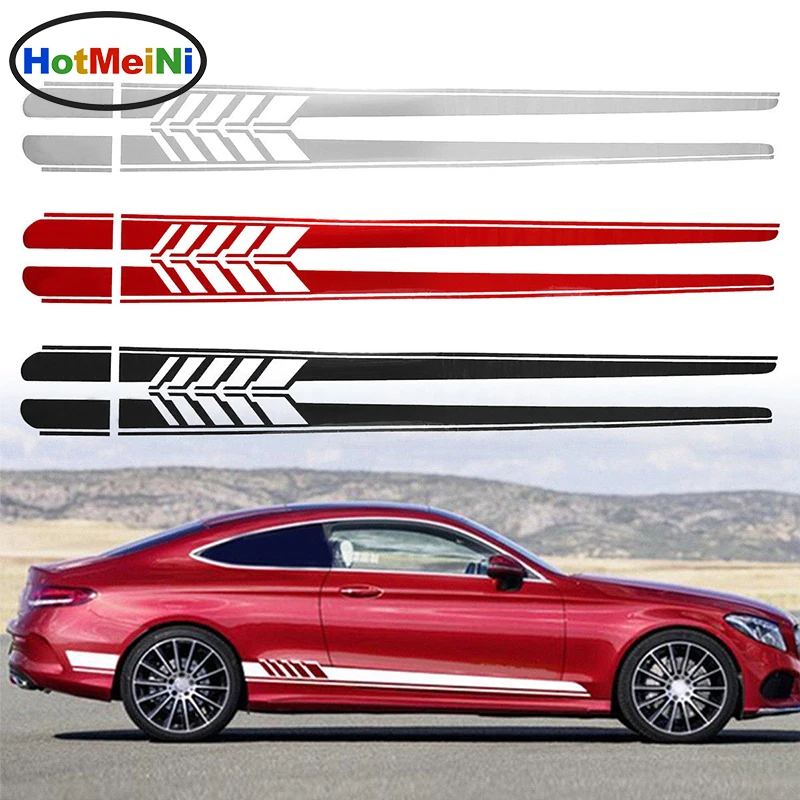 Автомобильные боковые наклейки HotMeiNi 2 шт. 205 см * 9 4 для кузова с длинными полосками