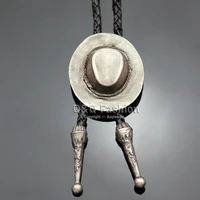 cowboy hat stetson black leather rodeo western bolo bola tie necktie line dance jewelry 2020 new necklace