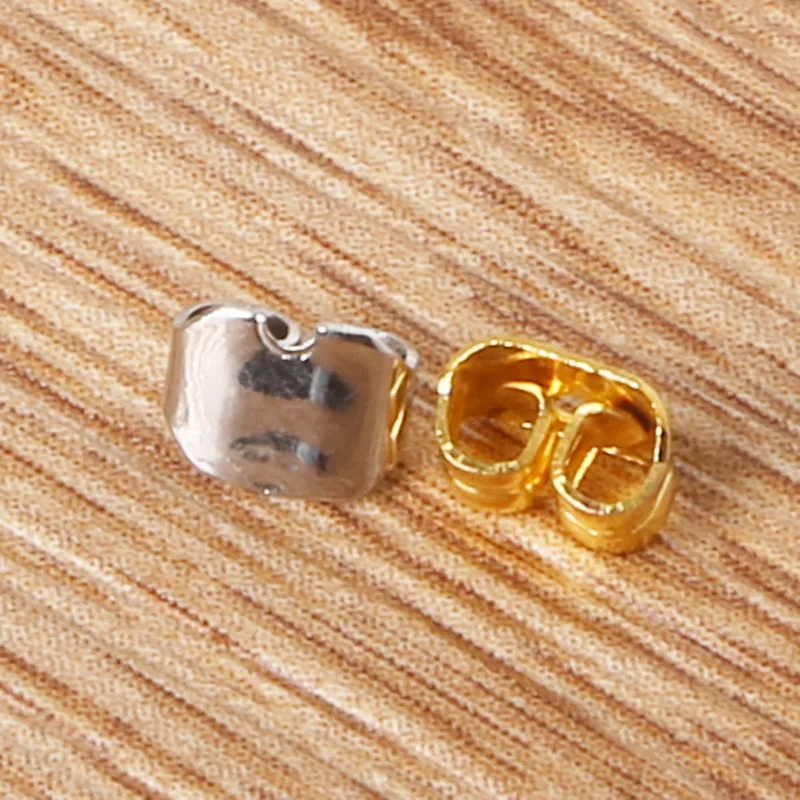 Застежки для сережек-гвоздиков позолоченные застежки-бабочки 200 шт. застежки