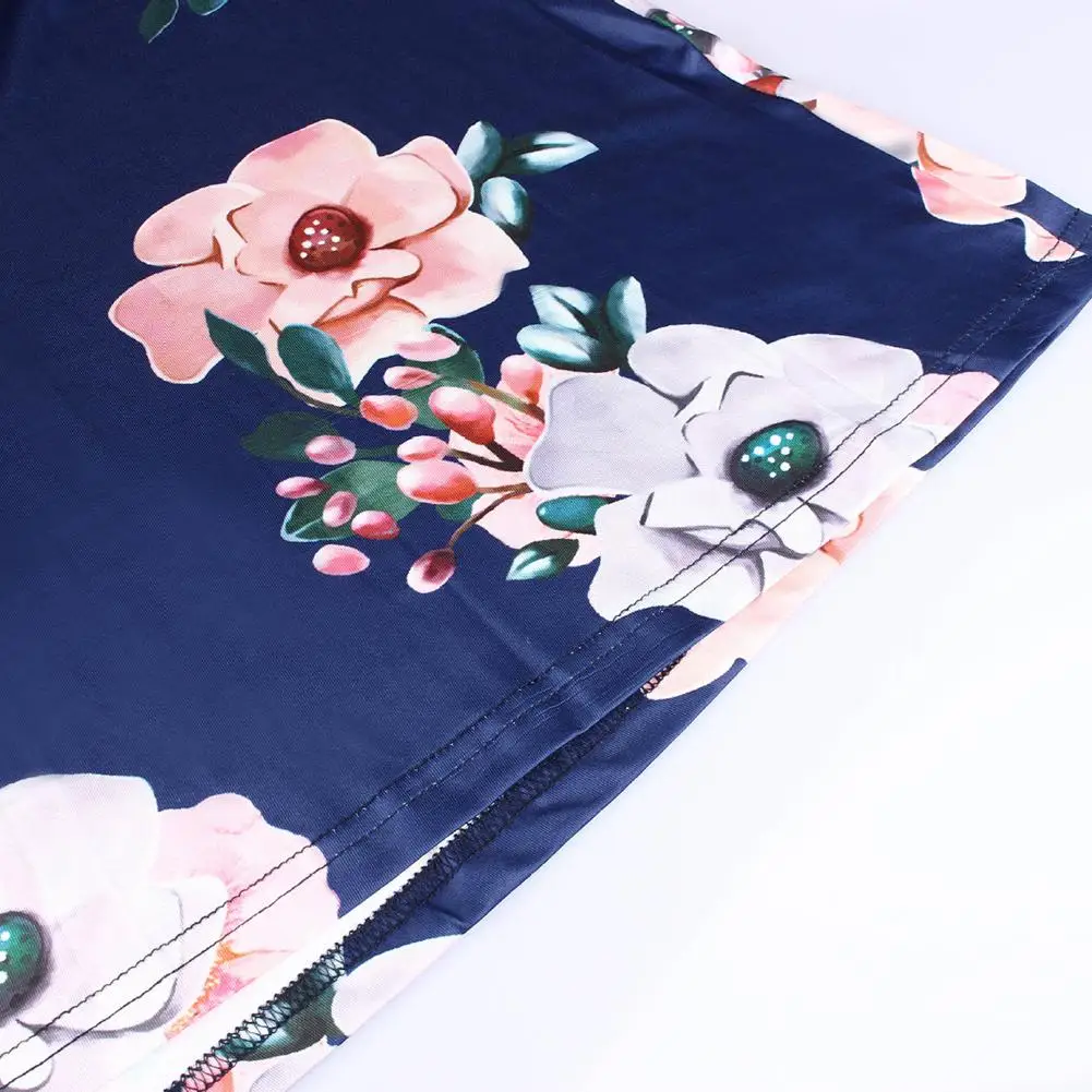 Women Summer Dress 2019 Casual Short Sleeve Long Boho Floral Print Maxi Turtleneck Bandage Elegant Dresses Vestido | Свадьбы и