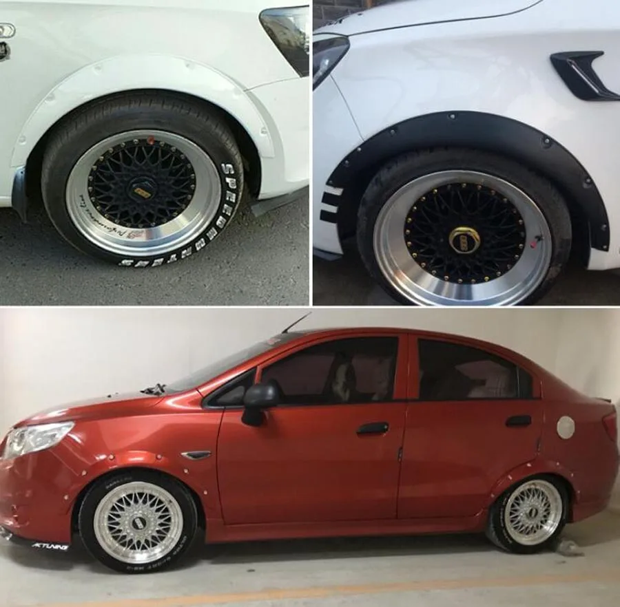 4 шт. Универсальные гибкие автомобильные арок ДЛЯ крыльев 3 5 дюйма/90