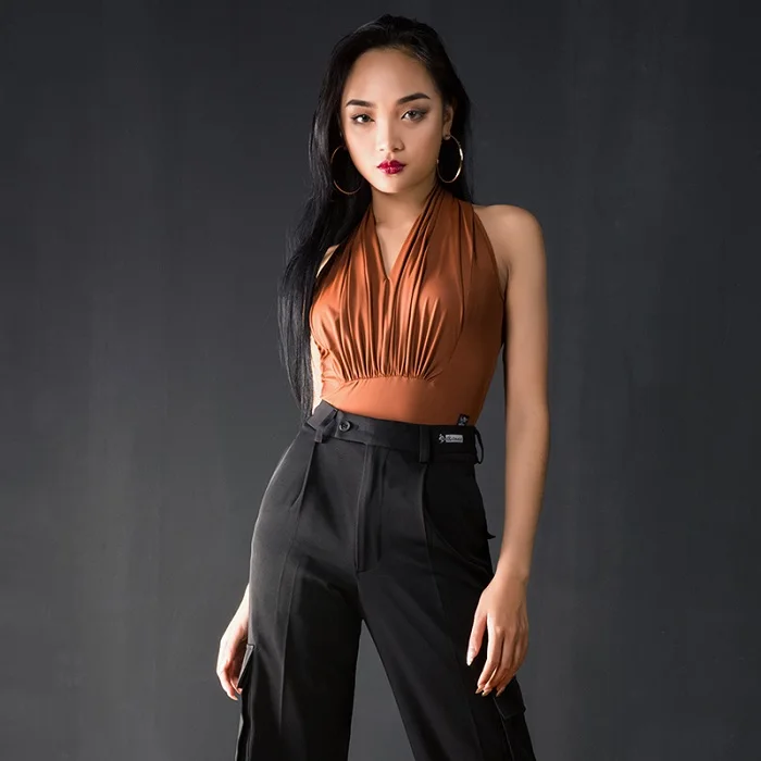 Only tops Модные костюмы для латинских танцев Женский сексуальный купальник Одежда танцевальный зал для самбы танцевальный практичный боди Женская цельная рубашка DWY1598 - Цвет: Only tops
