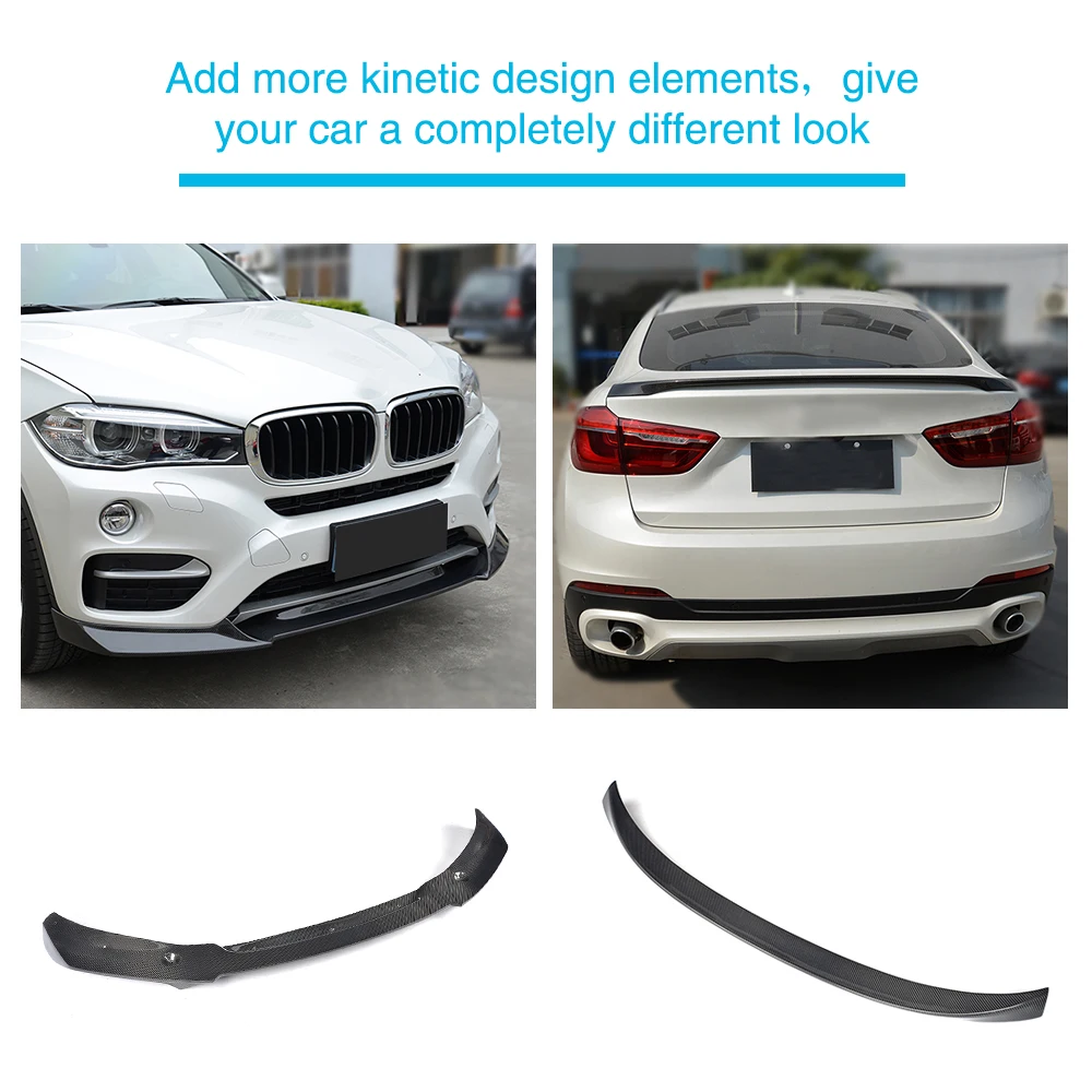 Передний бампер из углеродного волокна спойлер для BMW X6 SUV 4 Door 2015 2016|for suv|lips liplip