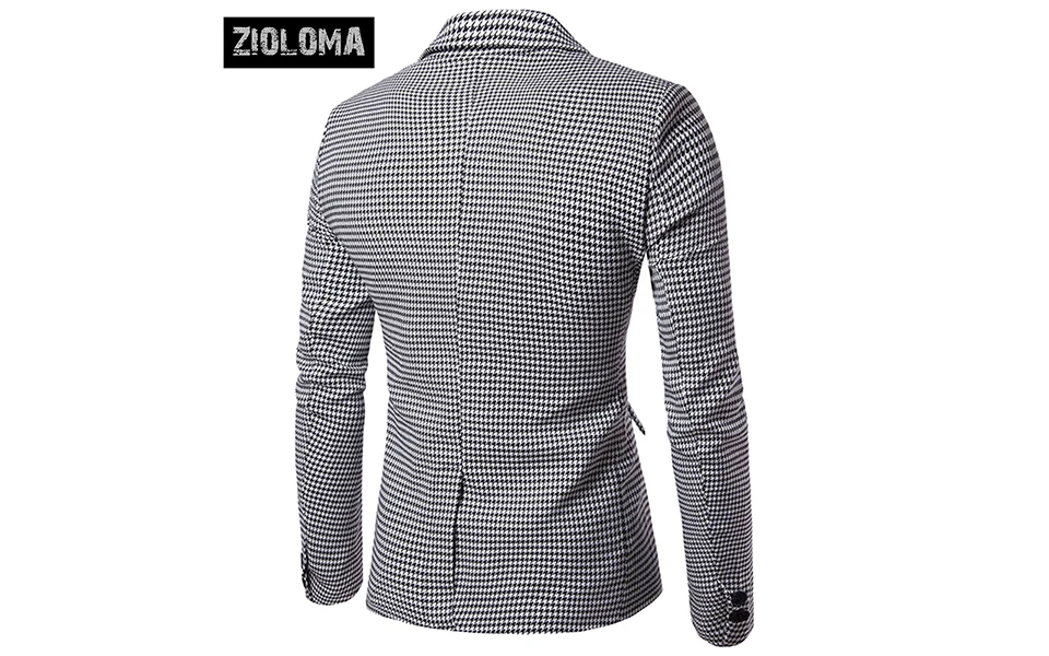 Модный Полосатый блейзер для мужчин s Slim Fit костюм ZIOLOMA деловые повседневные мужские стильные блейзеры в горошек Мужской винтажный классический костюм формальная вечеринка