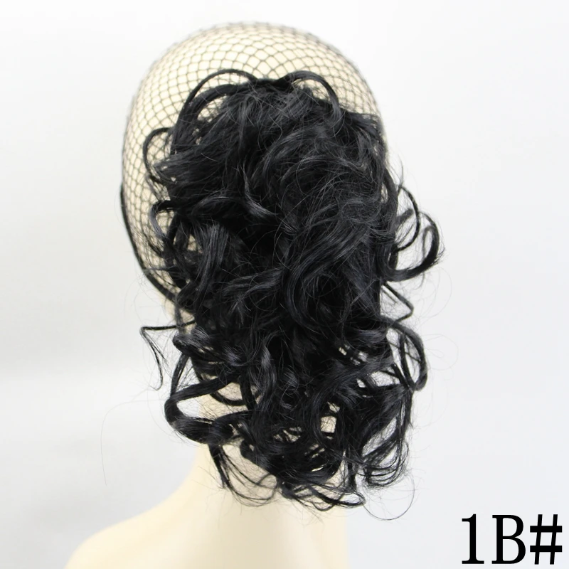 JOY& BEAUTY, 12 дюймов, синтетические волосы, короткие, кудрявые, конский хвост, вечерние волосы, маленький конский хвост, блонд, накладные волосы на заколках
