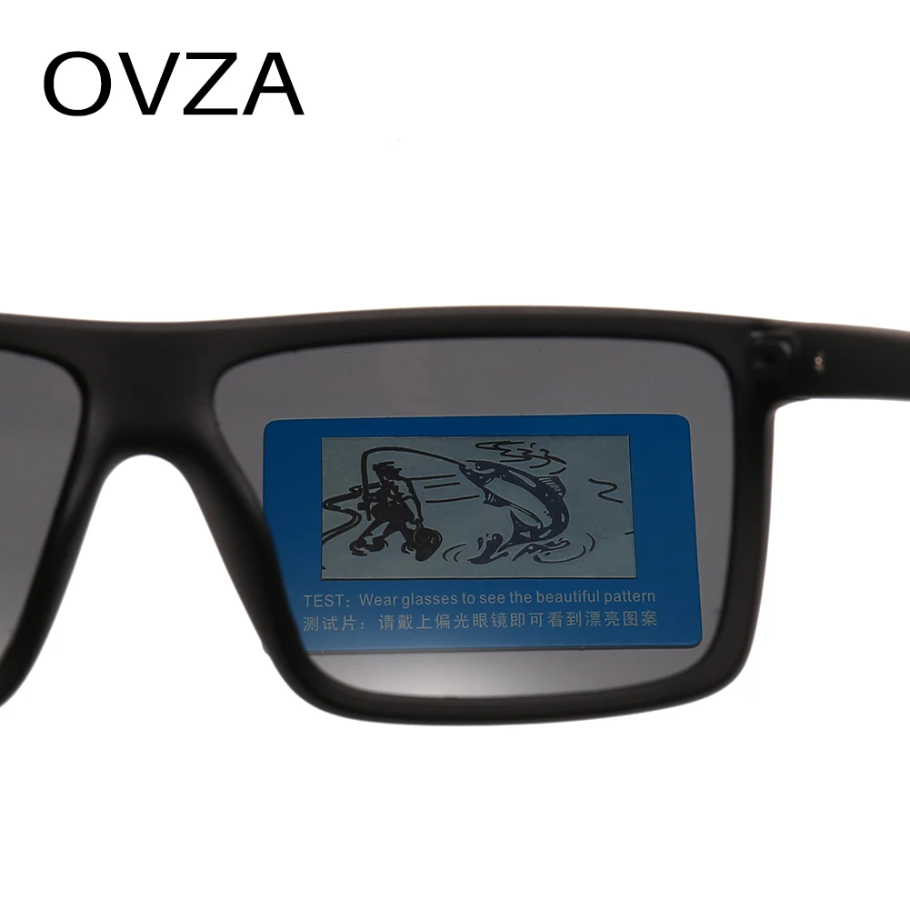 OVZA, мужские солнцезащитные очки, поляризационные, плоский верх, солнцезащитные очки,, фирменный дизайн, для вождения, солнцезащитные очки, мужские, высокое качество, прямоугольные, стиль