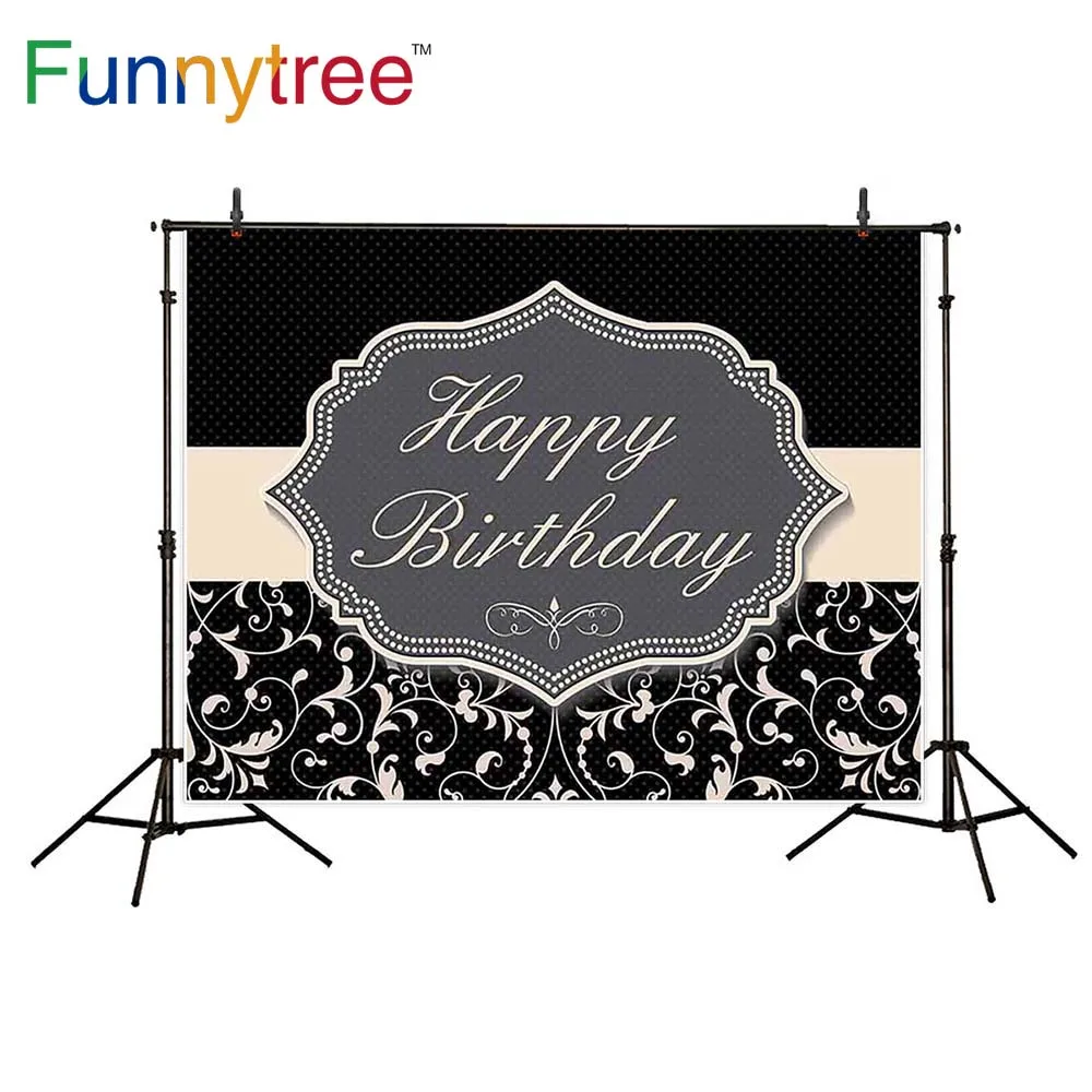 Фон для фотосъемки Funnytree с элегантным цветочным узором для романтической свадьбы и дня рождения.