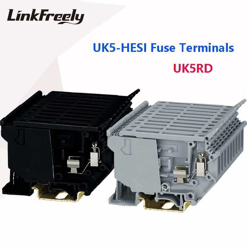 UK5 HESI 2 шт. черный провод винтовой предохранитель клеммный разъем UK1.5 UK2.5 UK3N UK6N UK10N