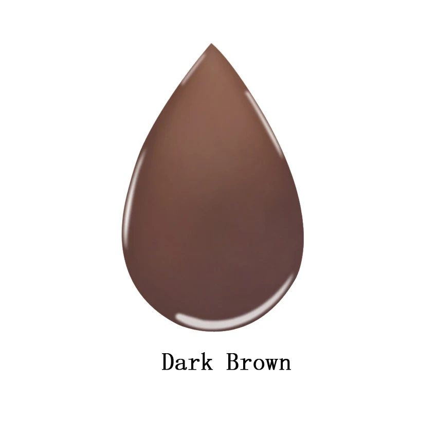 Dark Brown Татуировки microblading пигмент Профессиональный для бровей Микро татуировки набор чернил Средства ухода за губами Макияж татуировки пигмент 18 Цвет дополнительно Чернила для тату - Цвет: Dark Brown