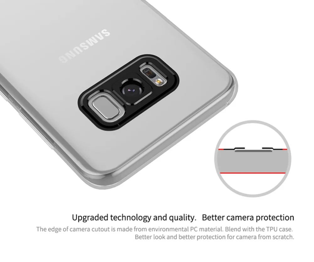 Чехол Nillkin Nature из ТПУ для samsung galaxy note 8 мягкий роскошный защитный чехол-накладка S8 s8