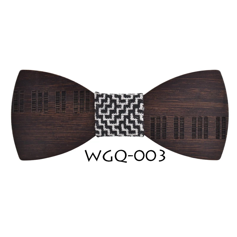 WGQ-003 Галстуки для мужчин модный смокинг Классический пианино ключи бабочка Свадебная вечеринка бабочка деревянный галстук-бабочка - Цвет: WGQ-003