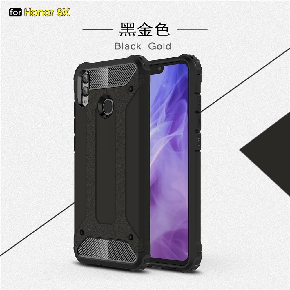 Чехол для Huawei Honor 8X силиконовая резиновая броня жесткий чехол из поликарбоната