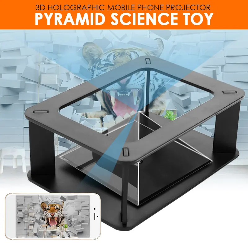 2019 забавная 3D проекция голограммы камеры образовательная пирамида для волшебных