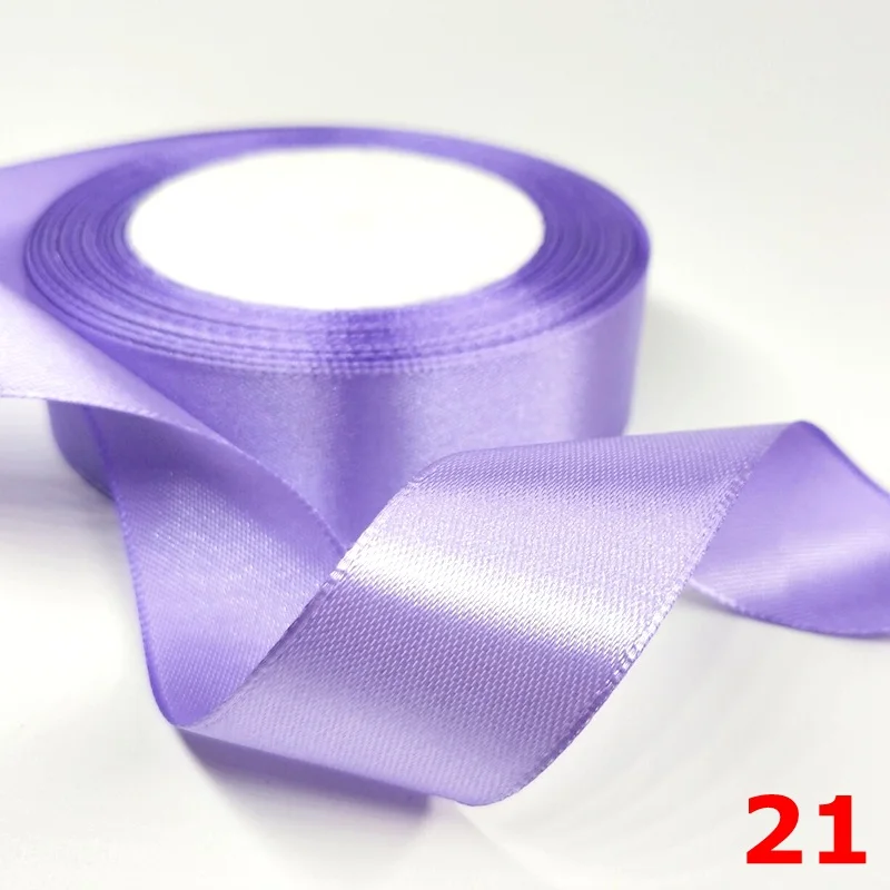 color 21 HL 5 м/10 м "(25 мм) много цветов сплошной цвет атласные ленты Свадебные декоративные подарочные коробки декоративно-упаковочная лента DIY ремесла R006 - Цвет: color 21