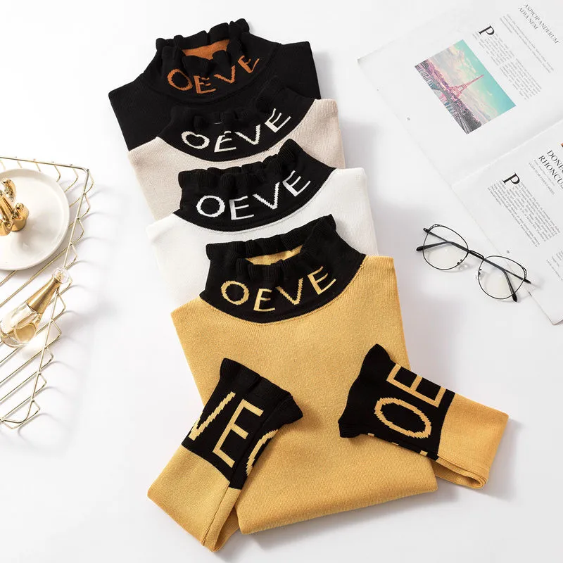 Женские вязаные свитера-пуловеры Осенняя новая рубашка с длинным рукавом для