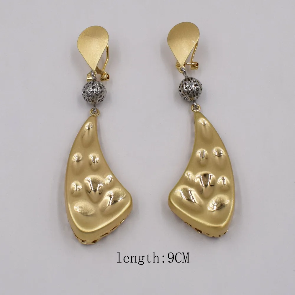 Женские длинные висячие серьги медные и золотистые серьги-подвески в