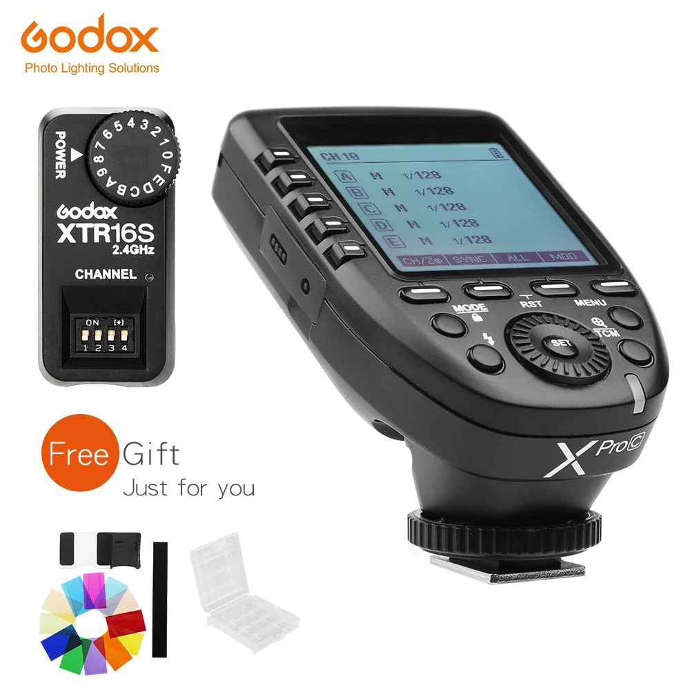 Godox XPro C передатчик + XTR 16S приемник Flash E TTL HSS 2 4G Беспроводная X система для Canon DSLR V850